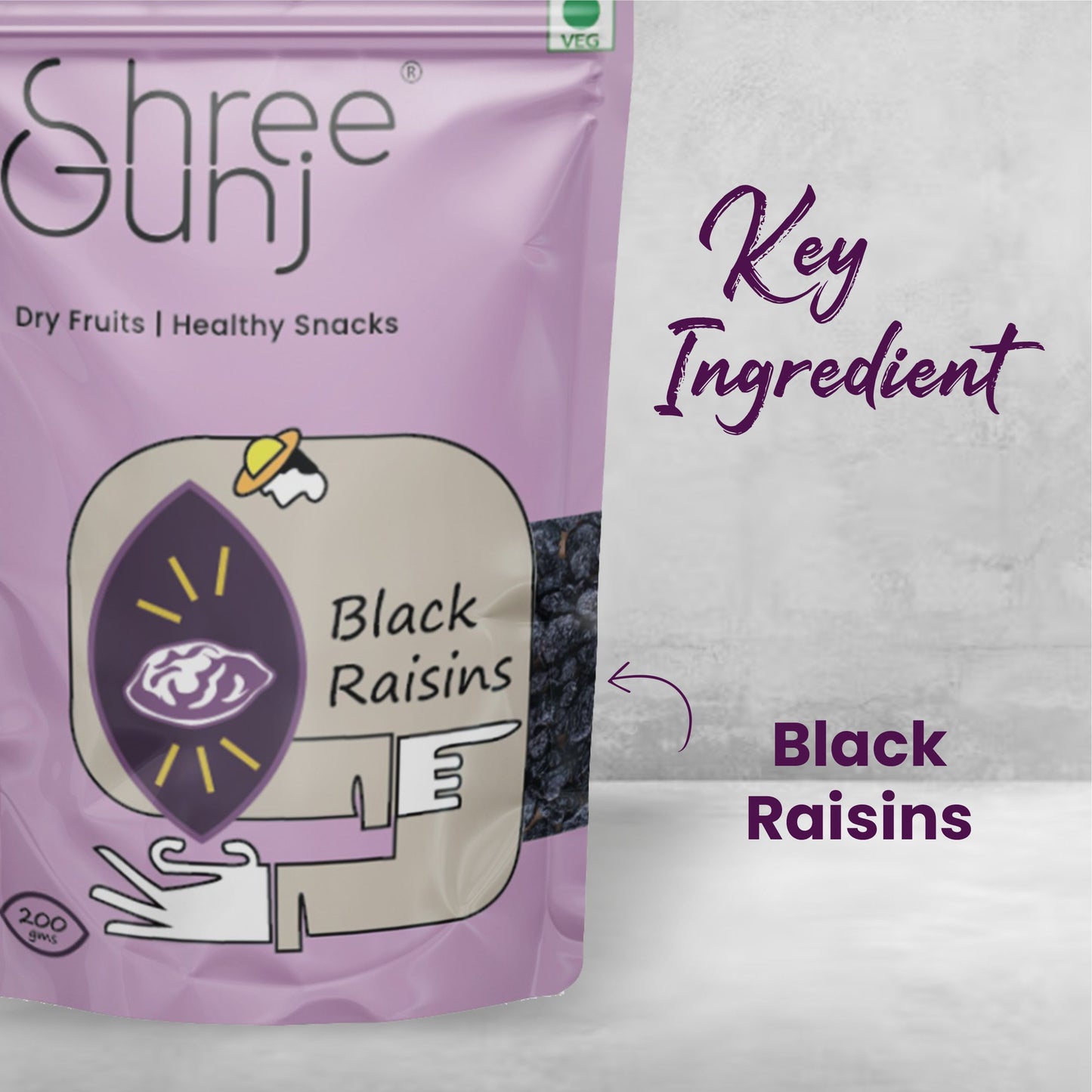 Seeded Healthy Black Raisins (Kala Manuka)