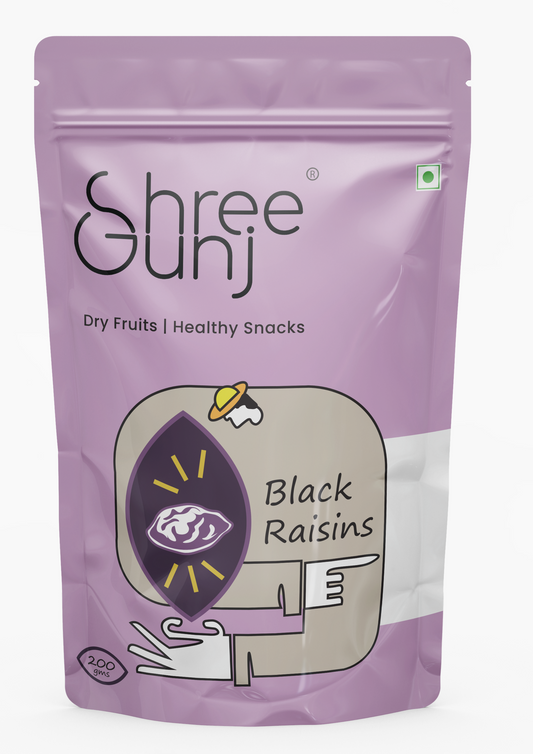 Seeded Healthy Black Raisins (Kala Manuka)