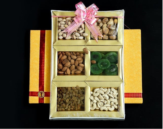 Metallic Gold Dry Fruit Box