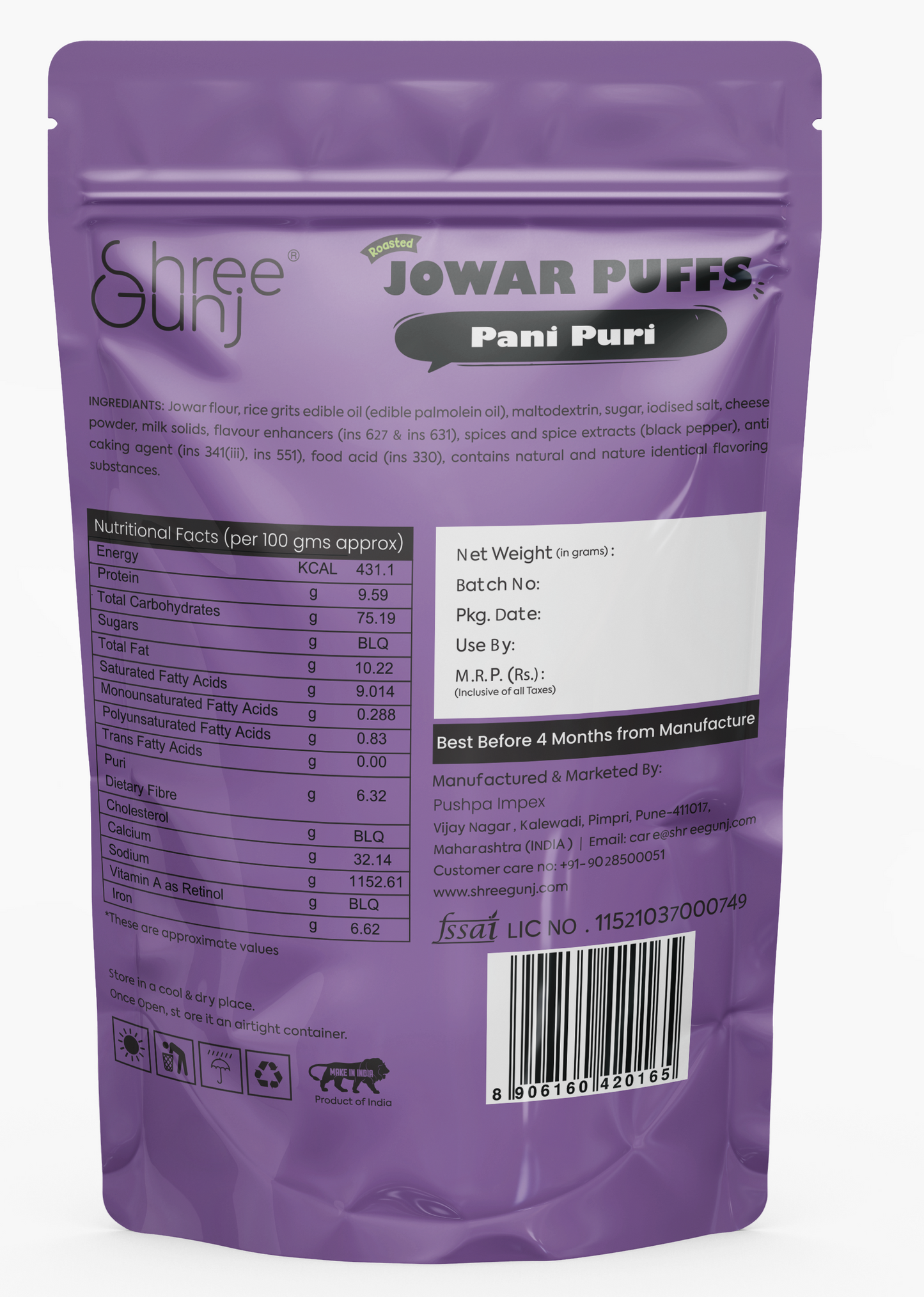 Pani Puri Jowar Puff